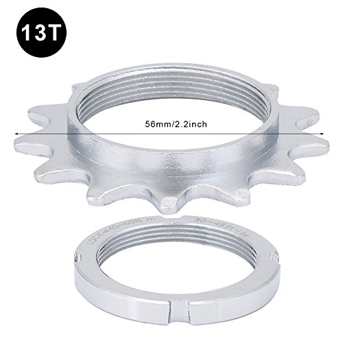 Bike Freewheel, High Strength Steel Single Speed Freewheel Flywheel Sprockets Parts for Fixed Gear Bike Bicycle(13T)