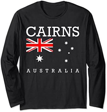 Unisex Cairns Australia Flag T-Shirt Medium Black