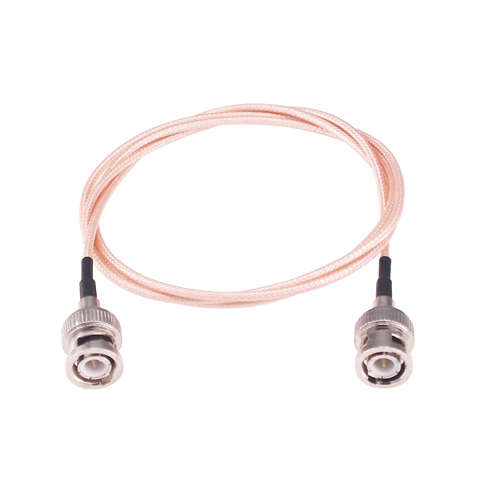 RFaha 1pc BNC Male to BNC Male Extension Coax Cable RG316 3feet 1m RF Coaxial Antenna Jumper(F78-1)