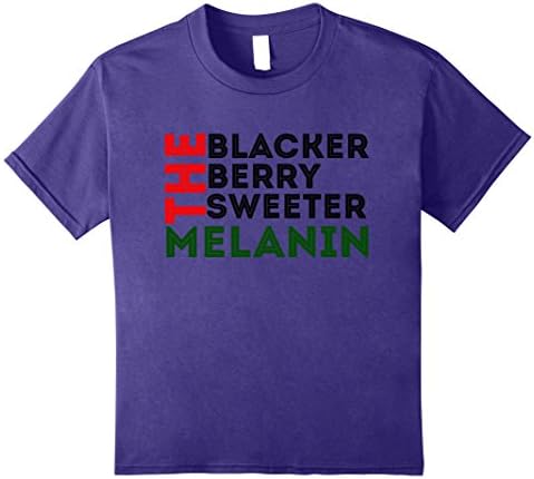 Kids The Blacker The Berry The Sweeter The Melanin Shirt 12 Purple