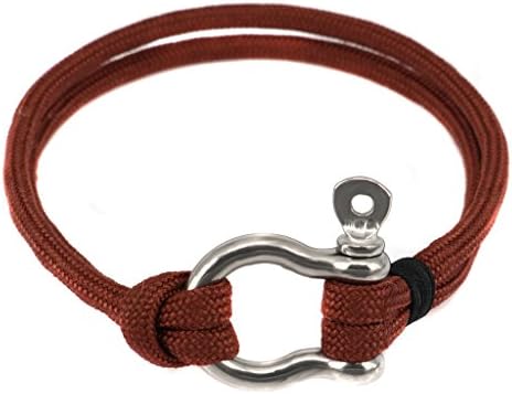 Aprilsky Paracord Planet Stainless Steel U-Lock Nylon Cord Bracelet , Adjustable Unisex DIY Bracelet