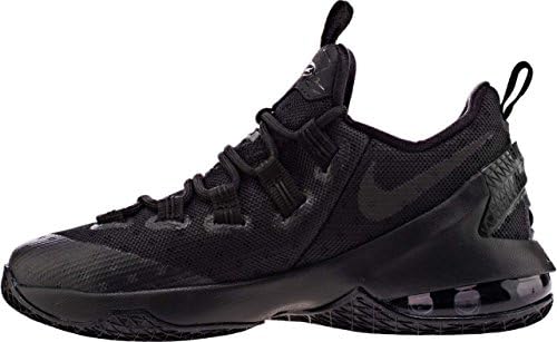 Nike Boys Lebron XIII Low (GS) Basketball Shoes-Black/Reflective Silver-4.5