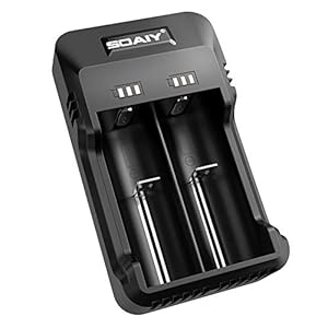 SOAIY Intelligentes Akku-Ladegerät Universal Ladestation für 3,7 V Li-Ion 26650/18650 1,2 V NI-Mh/NI-CD AA/AAA Akkus mit LED Anzeige