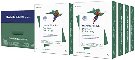 Hammermill Premium Color Copy Paper - 28 Lb, 8.5x11, 100 Bright, 4,000 Sheets (Made In USA)
