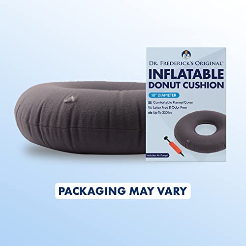 Dr. Frederick’s Original Donut Pillow 18" Inflatable Donut Cushion