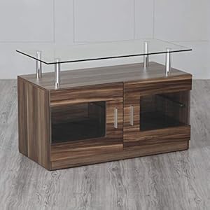Home Centre Emily Engineered Wood TV Entertainment Unit Brown, 2 Doors