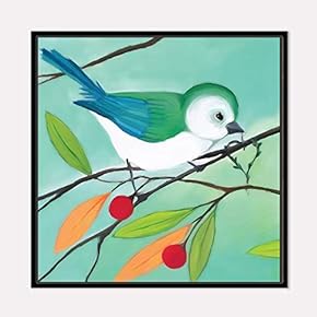 Framed Canvas Wall Art for Living Room, Bedroom Beautiful Watercolor Birds Canvas Prints for Home Decoration Ready to Hanging - 16x16 inches