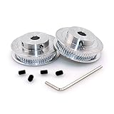 BIQU GT2 Synchronous Wheel 60 Teeth 8mm Bore Aluminum Timing Pulley for 3D Printer 6mm Width Belt (Pack of 2pcs)
