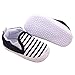 Voberry® Baby Boys Girls Toddlers Striped Sneakers Soft Sole Anti-slip Outdoor Canvas Shoes (0~6 Month, Black)