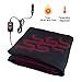 VaygWay Electric Heated Car Blanket - 12 Volt Fleece Travel Blanket - Throw for Car Truck RVs - Heating Blanket for Cold Weathers - Portable 12V Heated Throw Blanket