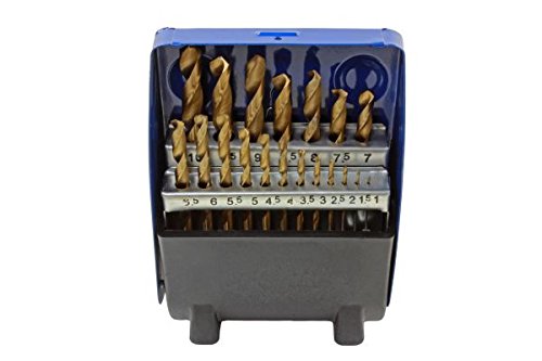 US PRO 19PC HSS Titanium Coated Metric Drill BIT Set 4241 B2410