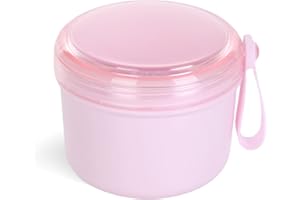 JOYSTOR Denture Case, No-Leak Retainer Cleaner Case, Denture Cup for Soaking Dentures Retainers, Denture Bath False Teeth Container for Traveling (Pink)