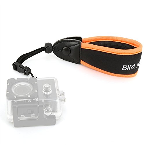 Waterproof Camera Float, BIRUGEAR 2 Pack Foam Floating Wrist Strap for Underwater / Waterproof Cameras - Green and Orange