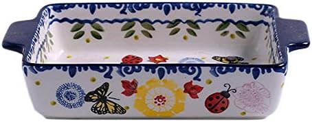 Koala Superstore Ceramic Bakeware Kitchen Cookware Cupcake Pans Baking Sheet Flowers Insects