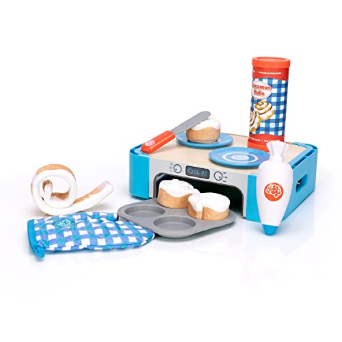 Fat Brain Toys Pretendables Cinnamon Roll Set, Pretend Play Food Sets for Kids Kitchen, Imaginative Play Kitchen Food for Ages 3 to 7