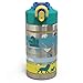 Zak Designs The Lion King - Simba and Friends Stainless Steel Water Bottle 15.5 oz with One Hand Operation Action Lid and Built-in Carrying Loop, with Straw is Perfect for Kids
