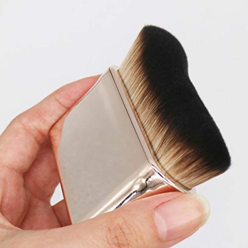 Luckycivia Professional Body Makeup Brush High Density Face Kabuki Brush for Luminizer Shimmer Glow Liquid Foundation Powder Cream Lotion Contour