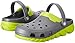 crocs Unisex Duet Max Clog, Graphite/Volt Green, 10 M US Men / 12 M US Women