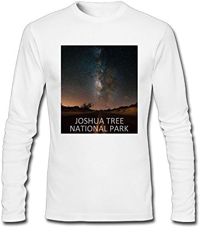 VRG TSHIRT Joshua Tree National Park Men Long Sleeve Cotton Soft T-Shirts Crew Neck Tee