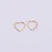 shoppingmal New arrival 1piece Gold Plated Shine CZ Heart & Circle Body Piercing Jewelry Hoop Earring Helix Tragus Daith Cartilage Piercing