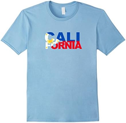 Men's Philippine Flag California Shirt - Filipino California Shirt Medium Baby Blue