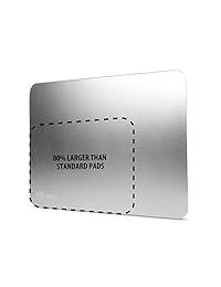 Enhance gx mp6 XL Aluminio superficie metal Gaming Mouse Pad con seguimiento de base de goma antideslizante y alta precisión, optimizado para Apple Magic Mouse 2, TeckNet   M002, Logitech M510 y otros ratones