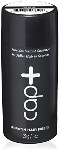 Cap+ Keratin Hair Fibers (White) - The Temporary, Quick Fix That Provides Instant Coverage for Fuller Hair in Seconds