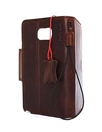 Genuine Funda de piel para Samsung Galaxy Note de aceite 5 Tipo Libro Hecho A Mano Retro Estilo Lujo daviscase JP
