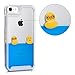 kwmobile Hardcase Compatible with Apple iPhone 7/8 / SE (2020) - Phone Case with Liquid - Rubber Ducks, Yellow/Blue/Transparent