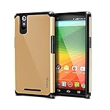 ZTE ZMAX Case, EvocelÂ® Dual Layer Armor Protector Case Case For ZTE ZMAX Z970 (T-Mobile / MetroPCS) - Retail Packaging, Gold Medal