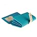 Coromose Clutch Checkbook Money Clip Change Fox Love Pattern Purse Handbag Wallet (Blue)
