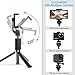Yoozon Upgraded Selfie Stick Tripod Bluetooth, Phone & Camera Tripod Selfie Stick with Wireless Remote Shutter for Gopro,Action Cameras, iPhone Xs MAX/XR/XS/X/Galaxy S9 Plus and More (Black-Black)
