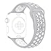 Apple Watch Series 2 Nike Sport Band, UMTELE Soft Silicone Replacement Strap with Ventilation Holes for Apple Watch Nike Plus Silver/White 38mm