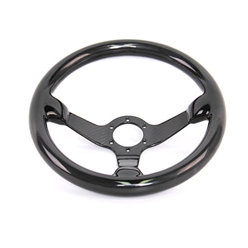 Hiwowsport Carbon Fiber Racing Steering Wheel 300mm Diameter Bolts