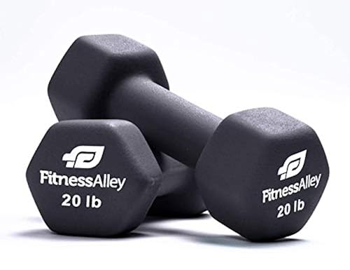 Fitness Alley Neoprene Dumbbell Weights Set Pair Hex Weights