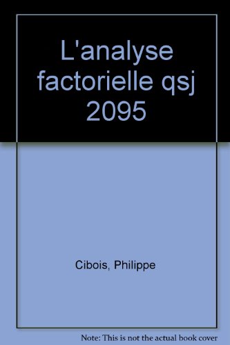 L' analyse factorielle