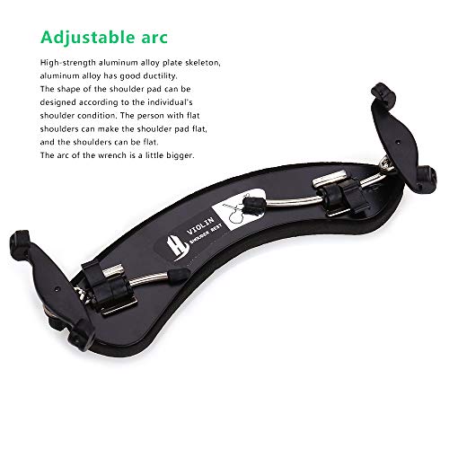 NANYI Violin Shoulder Rest 4/4 Collapsible Adjustable 3/4 Size Violin niversal Type Violin Parts soft Safety Easy to use, High strength sponge (Black) (B) - Thumbnail 3