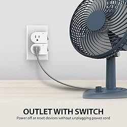 Fosmon Grounded Outlet with ON/Off Switch