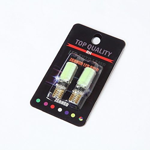 Muening 194 T10 Led Bulbs,License Plate Light for 168 194 COB Wedge Two Colors Bulbs For Car(pack of 2)