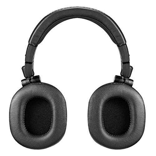 Replacement Earpads Cushion,Ear Pads Cover Compatible with Audio-Technica ATH Sony MDR AKG HifiMan Philips Fostex Monoprice Large Over The Ear Headphones 1 Pair- (Black)