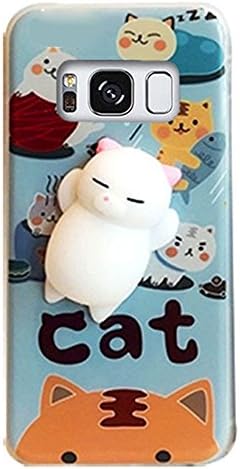 3D Soft Squishy Case for Galaxy Note 8,Fuzzy Green Limited Finger Pinch Squeeze Stretch Compress Slow Rising Stress Relieve Silicone Squishy Cat Back TPU Cover for Samsung Galaxy Note 8(Type B)