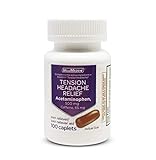 ValuMeds Tension Headache Relief with Acetaminophen 500mg, 100 Caplets, Aspirin Free with Caffeine, Relieve Head, Shoulder, and Neck Pain, Comparable to Excedrin
