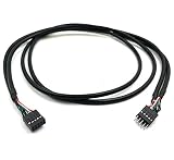 Duttek 1M/3.3Ft 10 Pin Motherboard PCB Cable Male to Female Header Extender Extension Dupont Jumper Wires Cable (10Pin M/F)