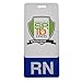 Clear RN Badge Buddy Vertical - Hospital & Nurse ID Backer Cards - Transparent Title/Role Identifier - Wear Behind Medical Name Badge on I’D Reel or Lanyard by Specialist ID (Blue)