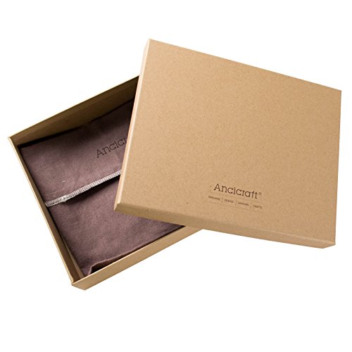 Ancicraft Leather Journal Diary Notebook A5 Refillable with Simple Strap 6-ring Binder Lined Craft Paper (Red brown simple strap A5)