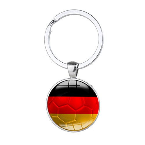 Wingbind Keychain Key Rings with A National Flags Pattern Pendant Into Charm FIFA Russia World Cup Football Fans Gift Ideas Handmade