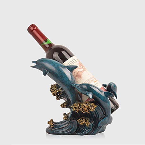 ZJJ European Wine Rack Decoration Modern Animal Creative Personalized Wine Cabinet Decoration Technology Moves to New House Gifts (Color : Blue)