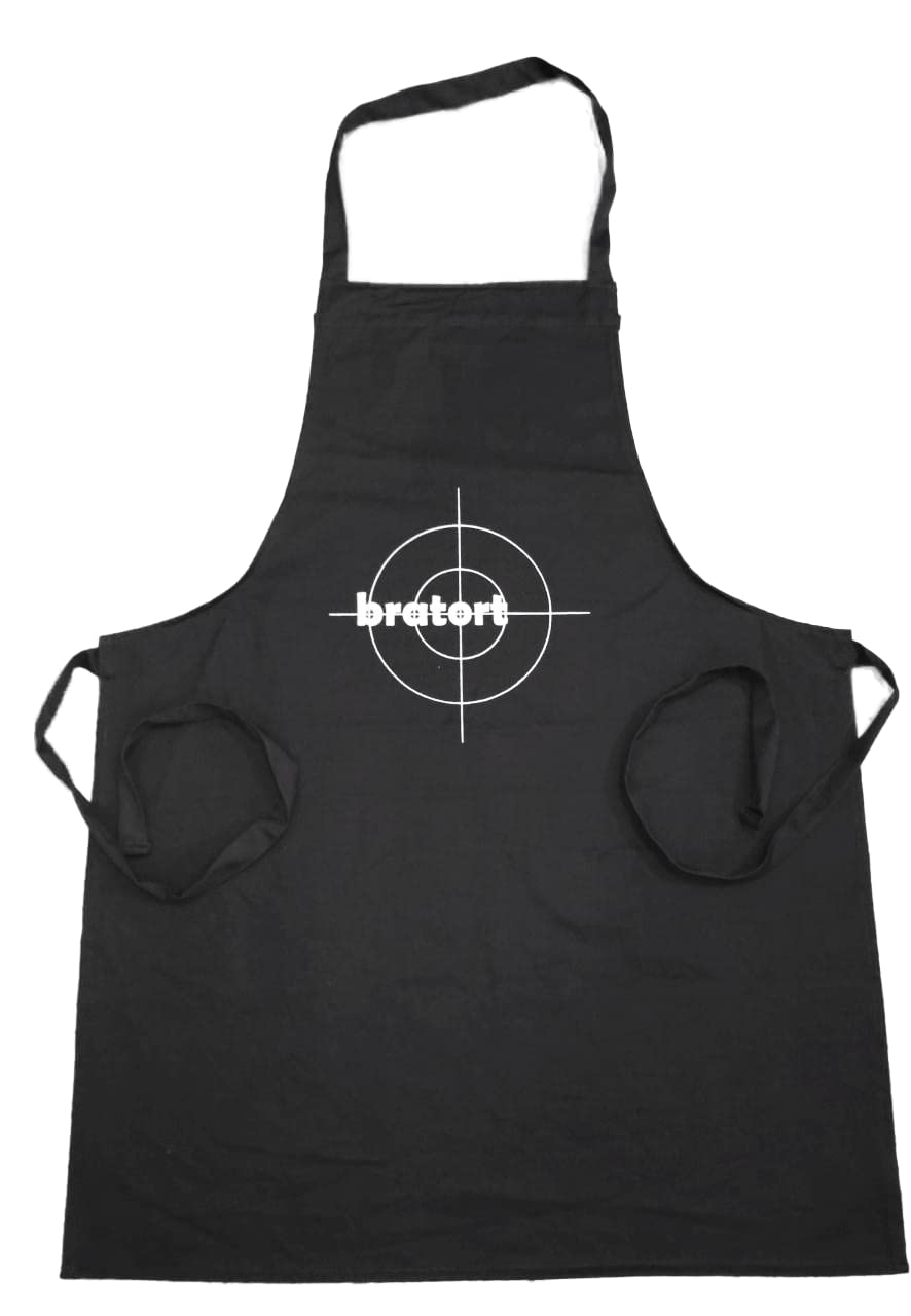 VertriebsArena GmbH BBQ Apron Burned Bratort 70 x 90 cm, black, 70x90 cm