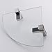 KES Bathroom Corner Tempered Glass Shelf 8MM-Thick Lavatory Wall Mount Triangular Brushed Nickel,BGS3101-2