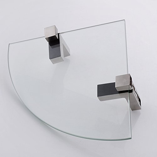 KES Bathroom Corner Tempered Glass Shelf 8MMThick Lavatory Wall Mount